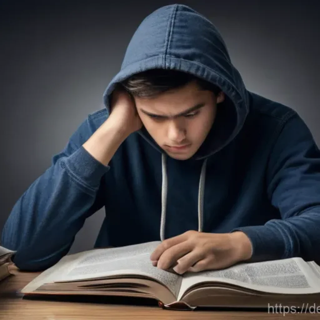 자기주도학습코치와 상담심리사 협력 사례 - **Prompt:** "A young adult student (around 20-25 years old) sits at a cluttered desk overflowing wit...