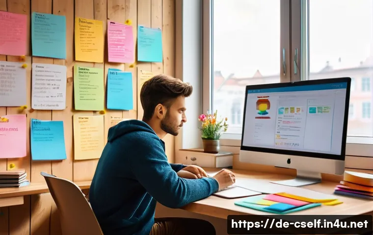 자기주도학습코치의 코칭 성공 사례 분석 - A modern, cozy study room with a German learner in casual clothing sitting at a wooden desk, surroun...