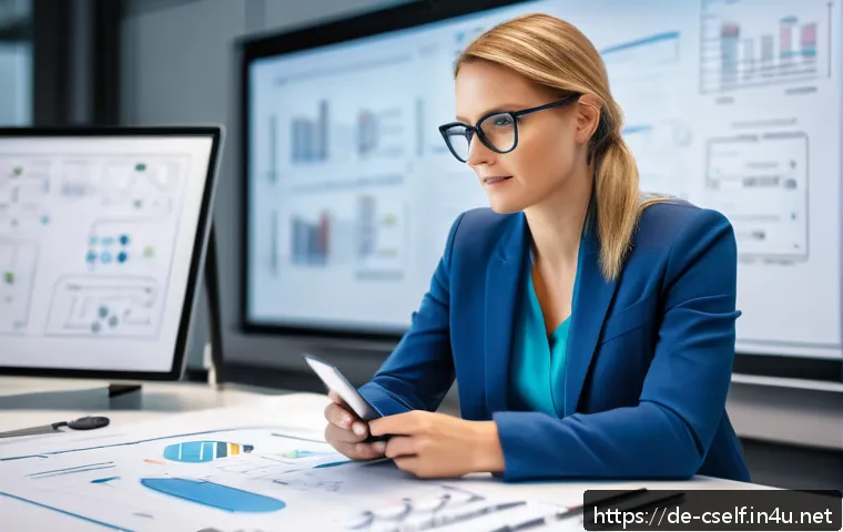 자기주도학습코치와 리더십 코칭 사례 - A modern office setting in a German medium-sized manufacturing company, showing a diverse team of pr...