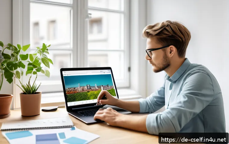 자기주도학습코치와 성공 사례 연구 분석 - A modern home study scene featuring a young German adult sitting at a sleek desk with a laptop open,...